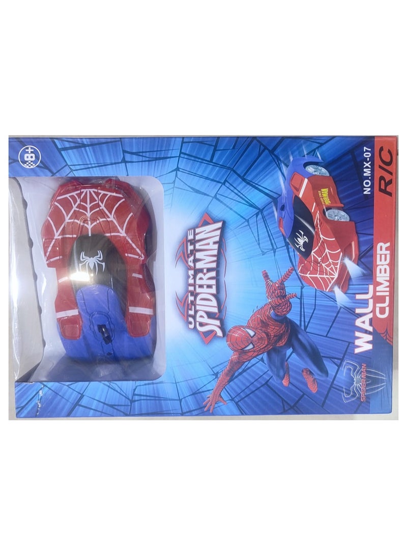 سبايدر مان سيارة تسلق الجدار RC مع جهاز تحكم عن بعد ومحركات قابلة لإعادة الشحن على الأرضيات أو الجدران، متعة لأعلى ولأسفل - للأطفال فوق 8 سنوات (سبايدرمان) - Image 5