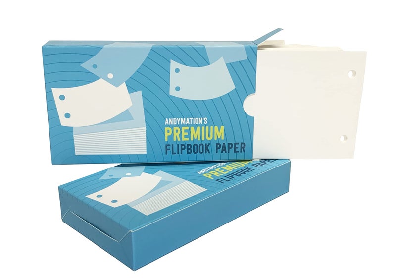 ANDYMATION Official Andymation's Flipbook Starter Kit for Kids & Adults with LED Light Pad for Drawing & Tracing Animation, Premium Pre-drilled Flip Book Paper, Removable Binding Screws - Image 3