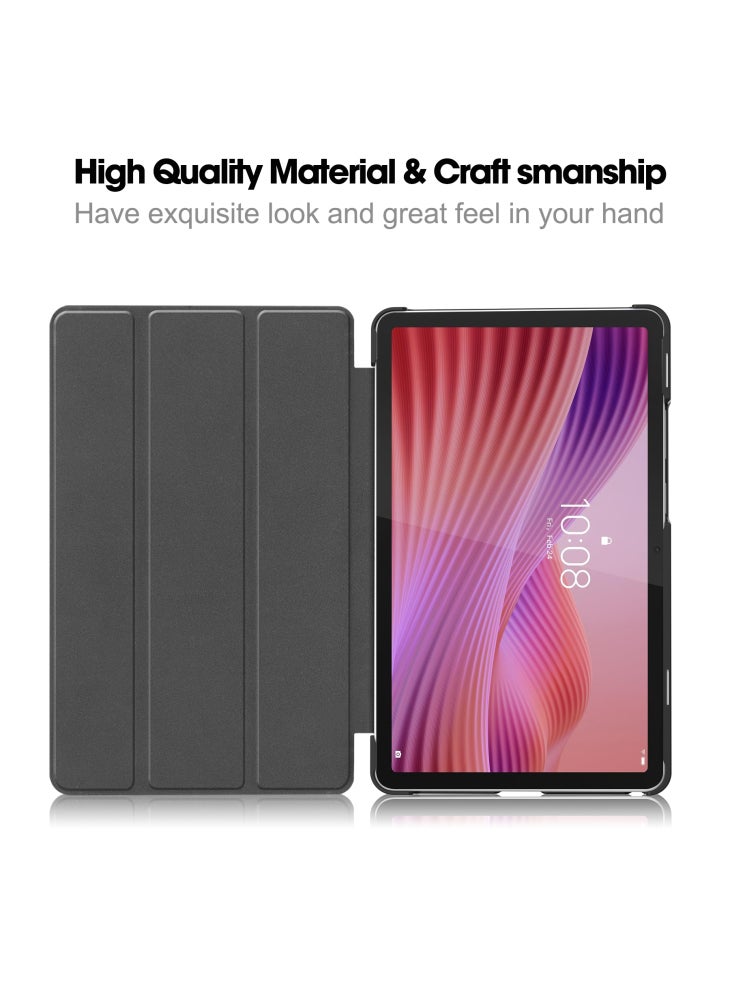 جراب جلدي مقاوم للسقوط مع حامل لجهاز Lenovo Tab K9/Tab One اللوحي - أسود - Image 2