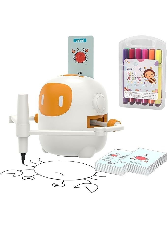 AI Smart Drawing Robot Toy for Kids | Auto Drawing + Voice Reading + Music Interaction | Early Learning Art Gift | No App Needed | Color Pens & Board Included STEM Creative Kit - Image 1