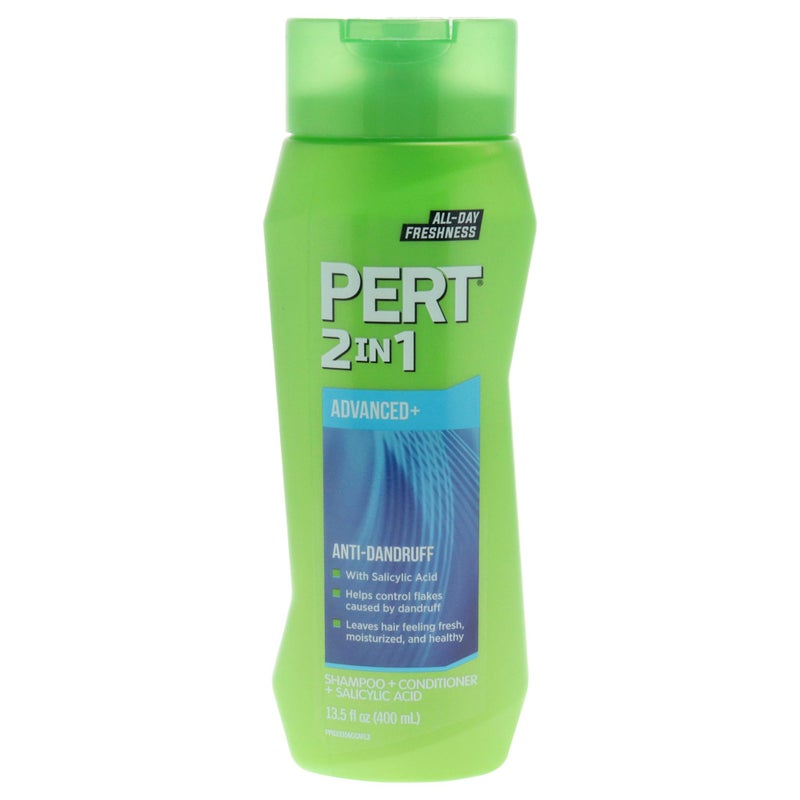 Pert Plus Dandruff Control Pyrithione Zinc For Flake Free Hair 2 In 1 Shampoo Unisex, 13.5 Ounce - Image 1