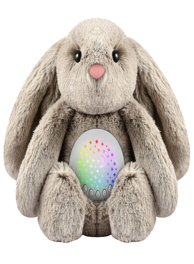 BEREST Baby Sleep Soother Bedtime Bunny with Starry Projector Night Light, Plush Stuffed Animal for Newborn Infants, Lullaby Music, White Noise, Mother's Heartbeat for Boys & Girls Shower Gifts - Image 1
