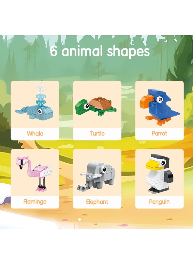 Deli Deli Genius EH741 Animal Series Building Blocks – 12 Surprise Capsule Brick Toys for Kids, Mini Brick Set with Cute Animal Designs, STEM Creative Learning Toy for Ages 6+, 1box with 12 pieces. - Image 3