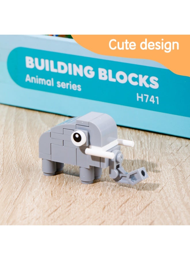 Deli Deli Genius EH741 Animal Series Building Blocks – 12 Surprise Capsule Brick Toys for Kids, Mini Brick Set with Cute Animal Designs, STEM Creative Learning Toy for Ages 6+, 1box with 12 pieces. - Image 4
