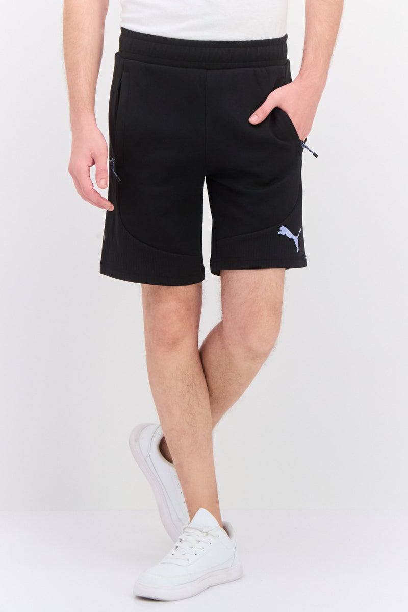 PUMA شورتات جري رياضية للرجال بطول 8 إنش، أسود - Image 1
