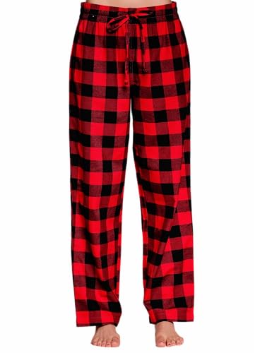CYZ Women's 100% Cotton Super Soft Flannel Plaid Pajama/Lounge Pants-F17007-M - Image 1