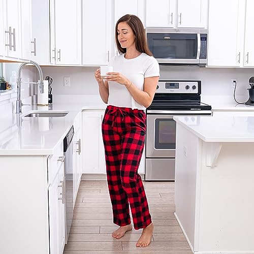 CYZ Women's 100% Cotton Super Soft Flannel Plaid Pajama/Lounge Pants-F17007-M - Image 5