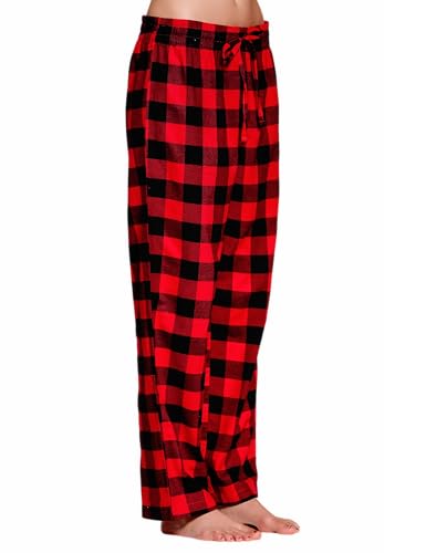 CYZ Women's 100% Cotton Super Soft Flannel Plaid Pajama/Lounge Pants-F17007-M - Image 4