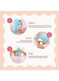 Turbie Twist Turbie Twist 3-Pack Cotton Hair Towel Wrap for Beauty, Travel, Gifting - Fast-Drying Hair Turban for Luxurious Hair Care - For All Hair Types & Lengths - White  - Image 4
