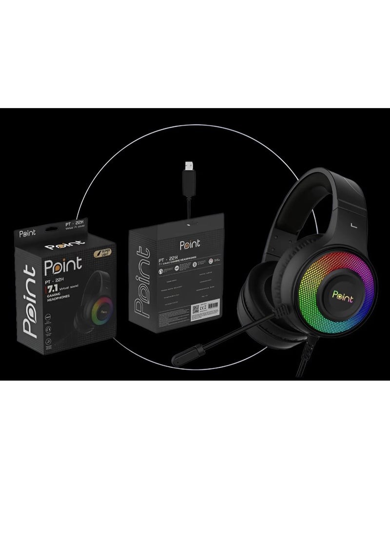 Point - headphone point pt-22h gaming 7.1 virtual sound - Image 1