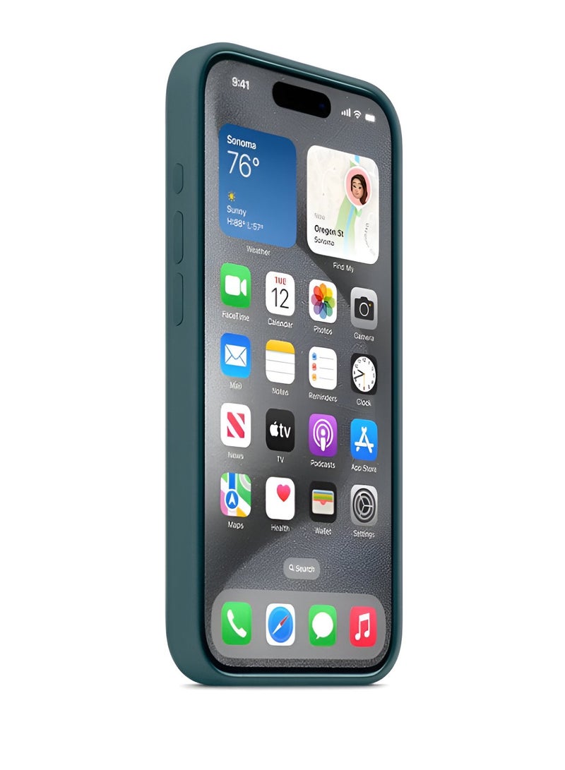 ميدا جراب سيليكون لموبايل ايفون 15برو - 6.1 انش حماية كامل الجسم بملمس ناعم حريري غطاء مضاد للصدمات - Image 3