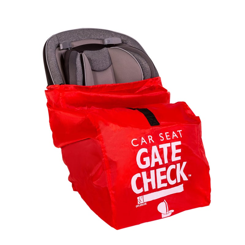 J.L. Childress Gate Check Bag for Car Seats - Travel Bag for Airplane, Fits All Baby & Infant Car Seats, Airport Accessories for Gate Check, Flying Essentials, AirTag Compatible - Red - Image 1