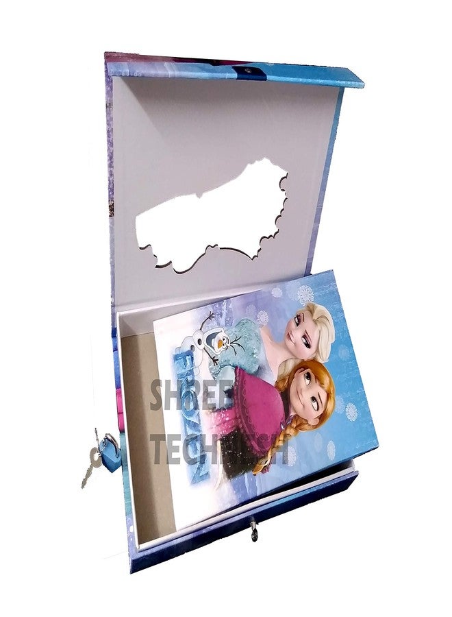 SHREE TECHNESH® Freezing Angel Design Personal Lock Diary with Fish Gel Pen for Girls - Image 3
