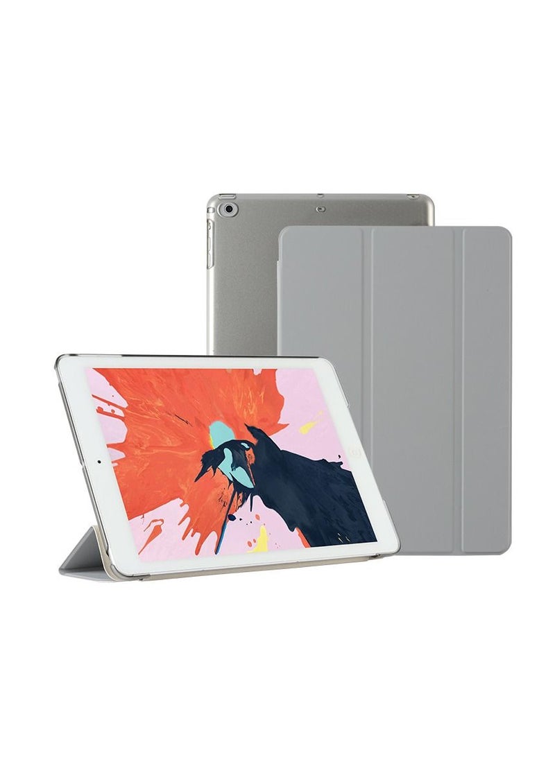 Grey iPad Three Fold Intelligent Sleep Hard Shell