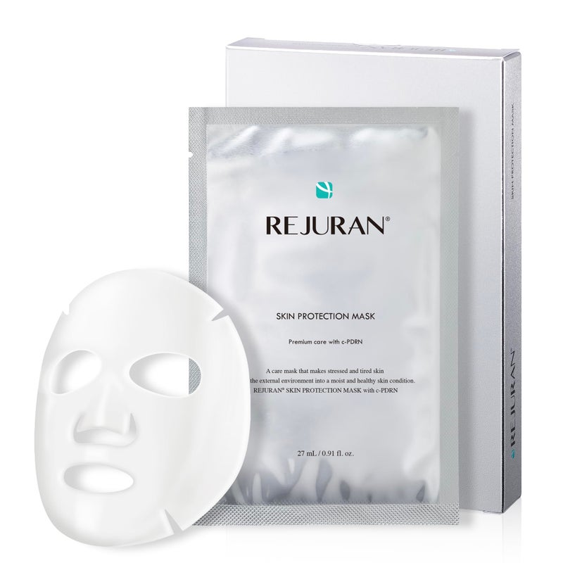 REJURAN قناع حماية البشرة REJURANÂ®، c-PDRNÂ® - قناع وجه مرطب ومهدئ للبشرة المتهيجة والمجهدة، يصلح ويعيد بناء حاجز البشرة مع بانثينول وألانطوين، العناية بالبشرة الكورية. 5 عبوات - Image 1