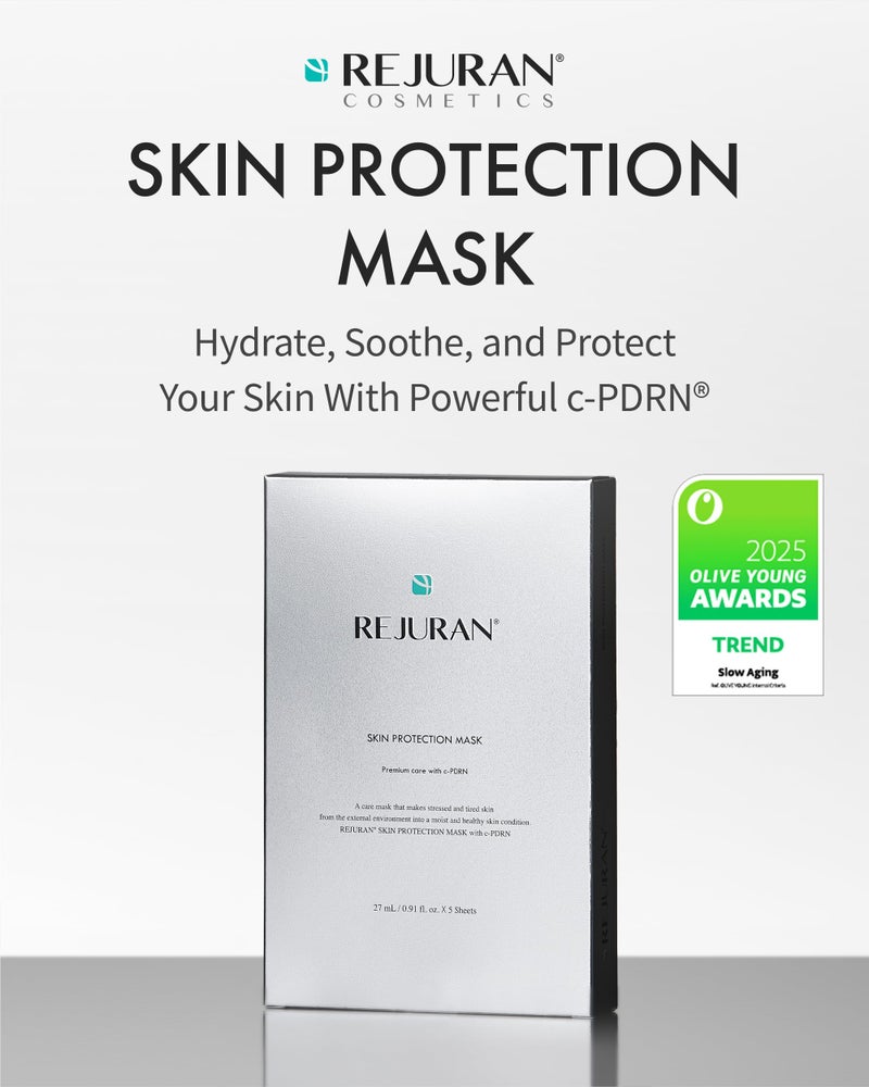 REJURAN قناع حماية البشرة REJURANÂ®، c-PDRNÂ® - قناع وجه مرطب ومهدئ للبشرة المتهيجة والمجهدة، يصلح ويعيد بناء حاجز البشرة مع بانثينول وألانطوين، العناية بالبشرة الكورية. 5 عبوات - Image 2