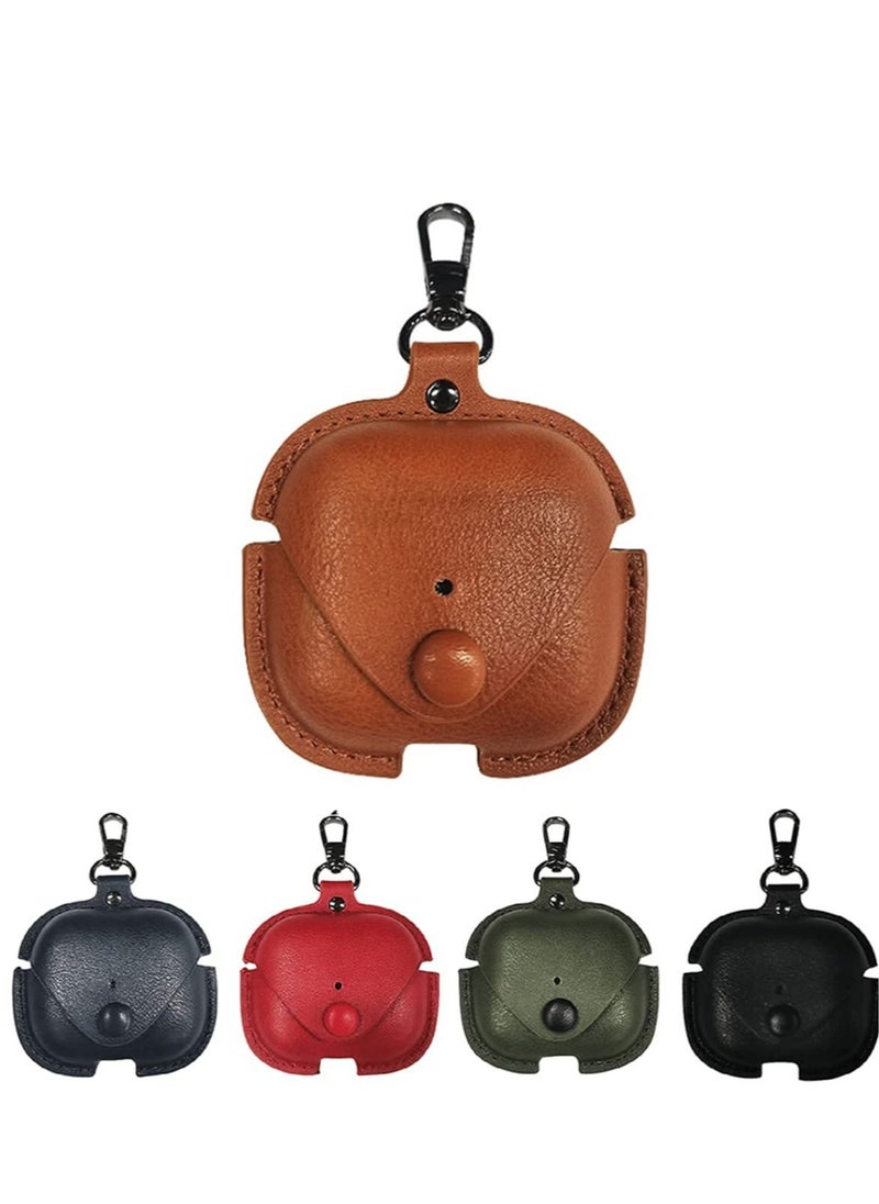 ELTRAZONE - AirPods 3rd Generation Case 2021 Leather Protective Case Skin Cover with Keychain and Lock for Apple Airpods 3 Case Women Men Brown - Image 1
