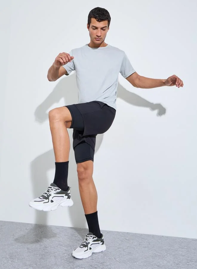 ستايلي اكتيف Men Black 2in1 Running Shorts
