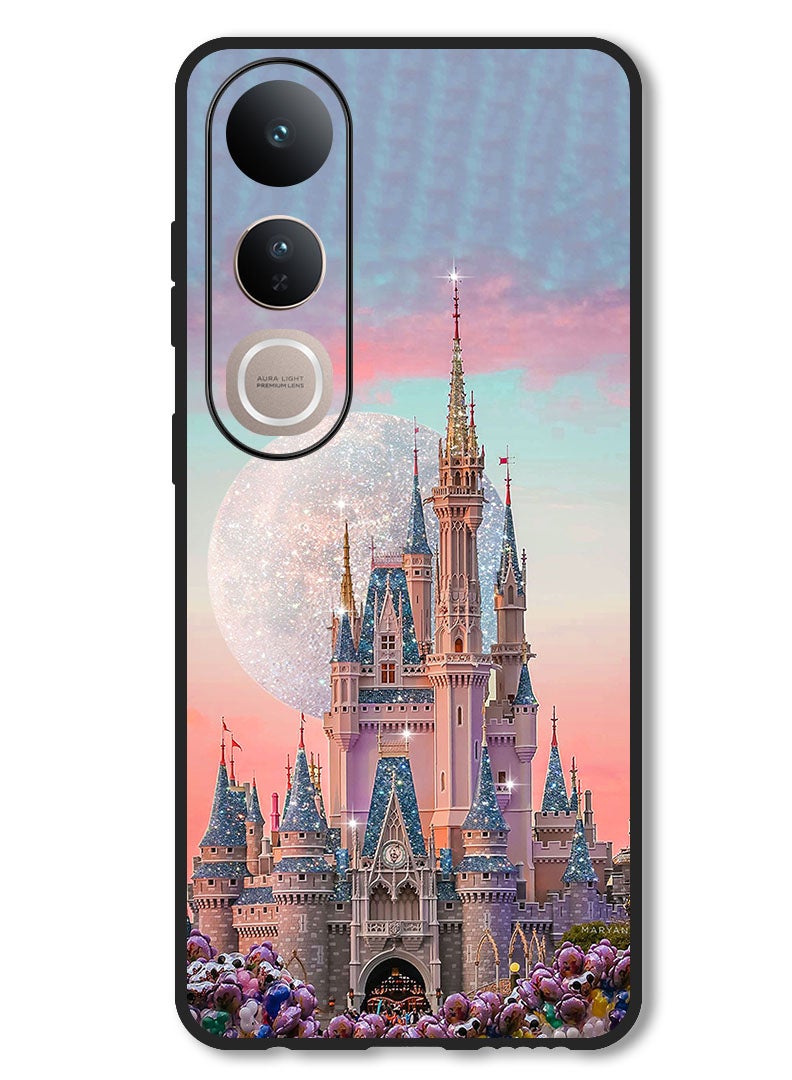 Theodor Case Compatible with Vivo V50 Lite Protection Shockproof Bumper Cover Disney Castle - Image 1