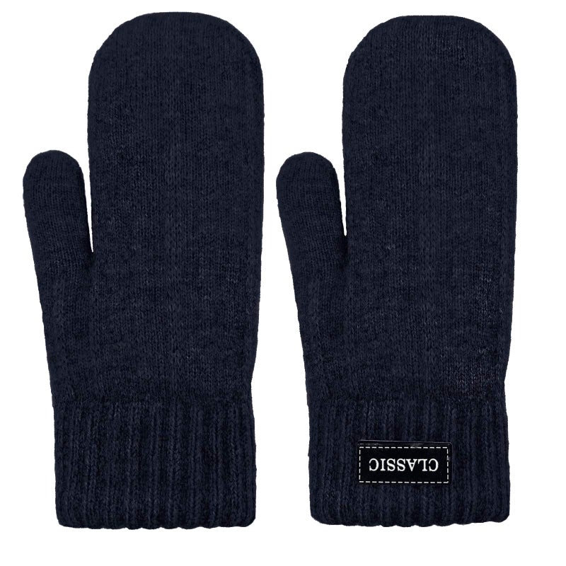 Beurlike Winter Mittens Gloves for Women Warm Fleece Lining Knit Thick Gloves for Cold Weather(Black) - Image 4