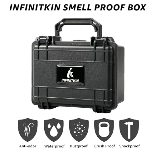 INFINITKIN Smell Proof Box – Portable Smell Proof Storage Box with Combination Lock, Airtight & Waterproof, Includes Pocket Scale & Accessories for Home, Travel & Camping - Image 2