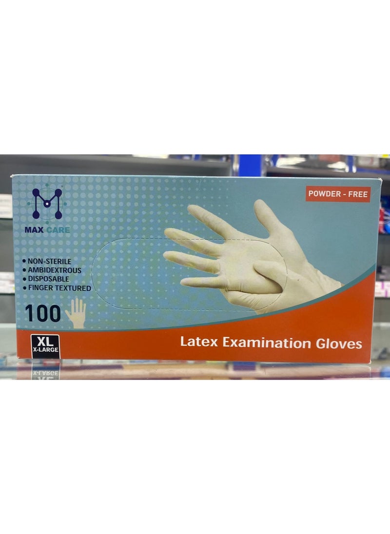 Max Care Gloves Latex Xl  100pc  - Image 1