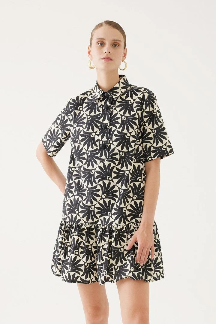 EXQUISE Off-the-shoulder wrap dress with belt.