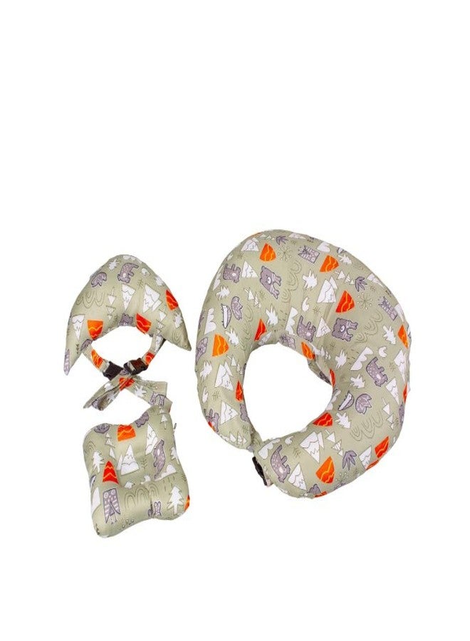 فوي دروب وسادة الرضاعة الطبيعية من فوي دروب، وسائد رضاعة طبيعية للأطفال حديثي الولادة لتوفير المزيد من الدعم للأم والطفل، حزام خصر قابل للتعديل وغطاء قابل للإزالة (أخضر فاتح) - Image 4