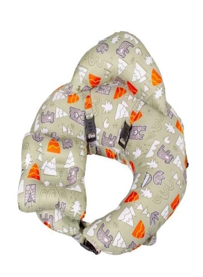 فوي دروب وسادة الرضاعة الطبيعية من فوي دروب، وسائد رضاعة طبيعية للأطفال حديثي الولادة لتوفير المزيد من الدعم للأم والطفل، حزام خصر قابل للتعديل وغطاء قابل للإزالة (أخضر فاتح) - Image 1