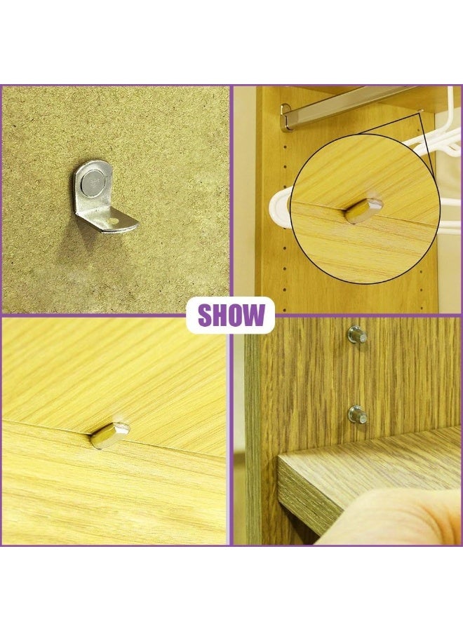 120Pcs 4 Styles Shelf Pins Kit, Nickel Plated Shelf Bracket Pegs Cabinet Furniture Shelf Pins Support for Shelf Holes on Cabinets, Entertainment Centers - Image 4