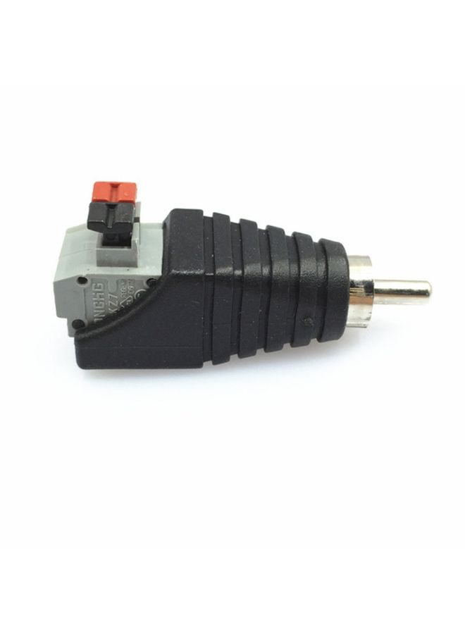 BURAQ 20 PCS RCA Lotus Audio Connector Press Type RCA Male Head Solder-free AV Lotus Head Button(Black)  - Image 2