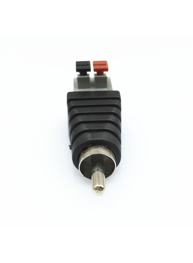 BURAQ 20 PCS RCA Lotus Audio Connector Press Type RCA Male Head Solder-free AV Lotus Head Button(Black)  - Image 3