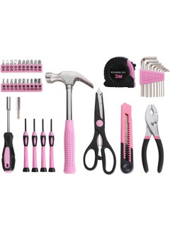 Hihonor 39-Piece All Purpose Household Pink Tool Kit for Girls, Ladies and Women - Includes All Essential Tools for Home, Garage, Office and College Dormitory Use  - Image 3