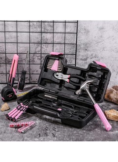 Hihonor 39-Piece All Purpose Household Pink Tool Kit for Girls, Ladies and Women - Includes All Essential Tools for Home, Garage, Office and College Dormitory Use  - Image 4