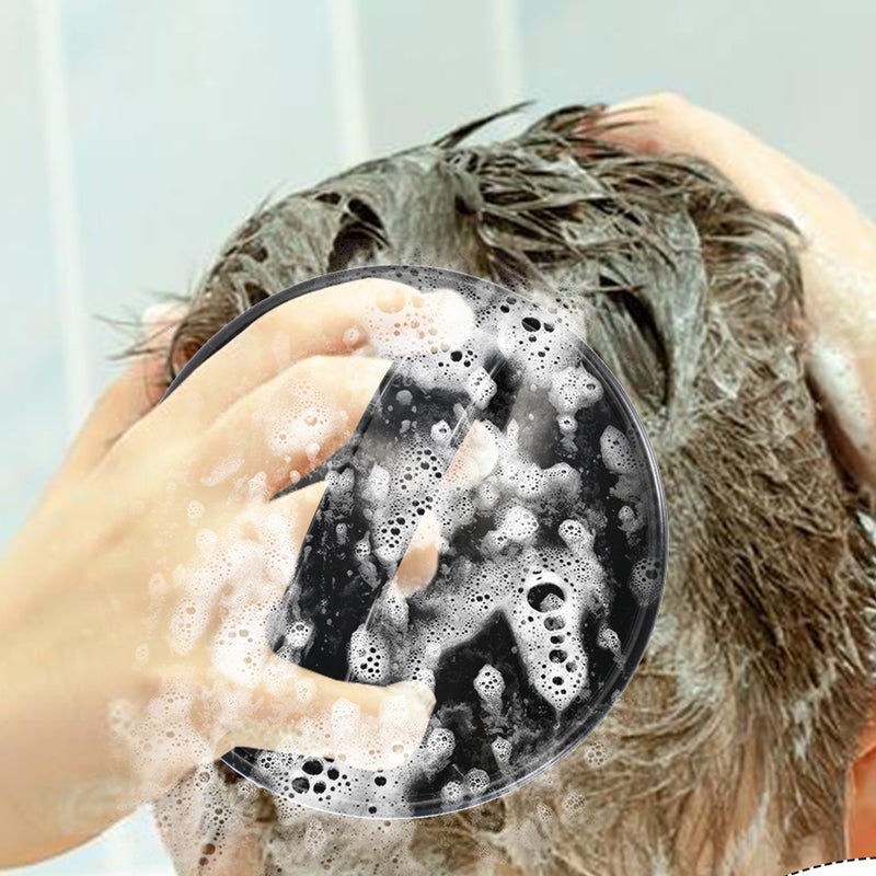 🚽 فرشاة تدليك فروة الرأس للعناية اليومية بالشعر اللون أسود الحجم ٨ في ٨ في ٥ سنتيمتر - Image 4