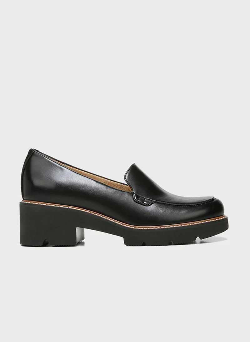 Naturalizer Womens NACABARET Platform Lug Sole Loafer, Black