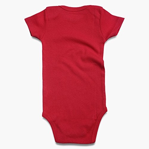 ROMPERINBOX Unisex Solid Red Baby Bodysuit 0-24 Months (0-3 months, Red) - Image 3