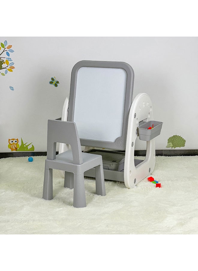 Home Box Home Box Iris Oslo 4-In-1 Building Block Study Table with Chair and Easel 79 x 89 x 52 cm  - Image 1