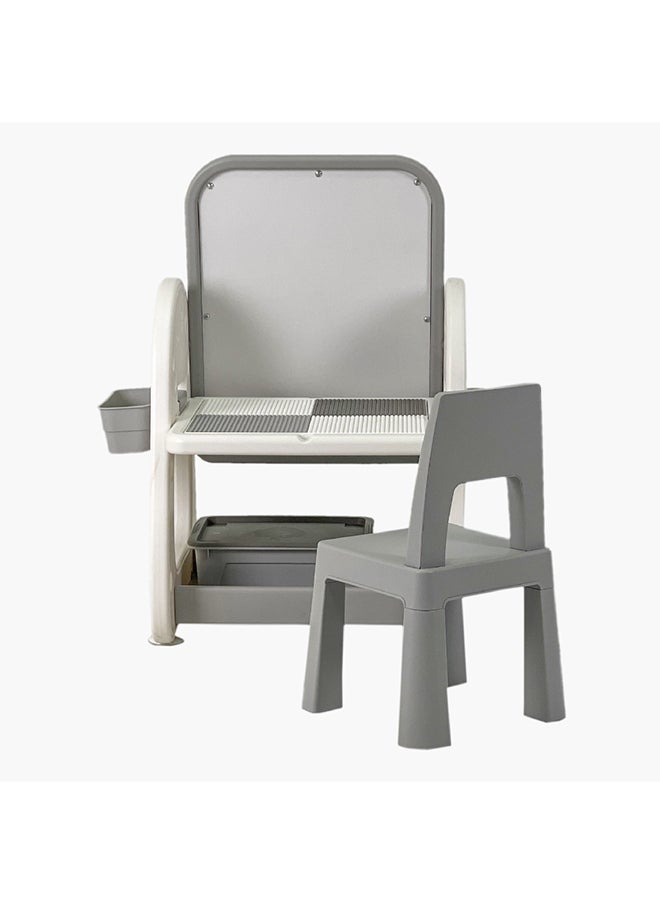 Home Box Home Box Iris Oslo 4-In-1 Building Block Study Table with Chair and Easel 79 x 89 x 52 cm  - Image 5
