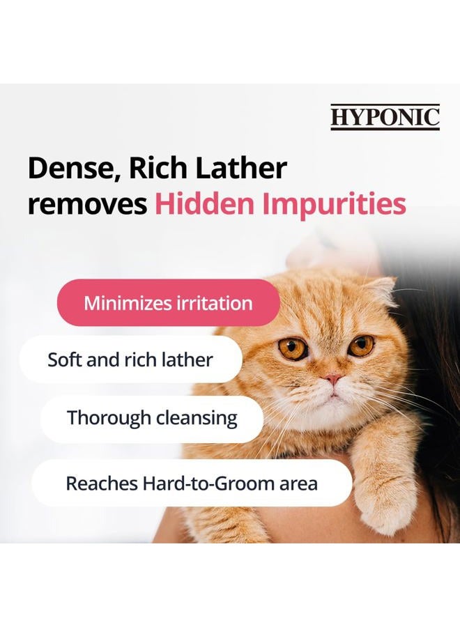 HYPONIC Hypoallergenic Premium Natural Therapy Shampoo, for All Cats/No Conditioner Required/Certified Hypoallergenic/No Harmful Chemicals/Sulfate & Paraben-Free 10.14oz (300ml) (Unscented) - Image 4