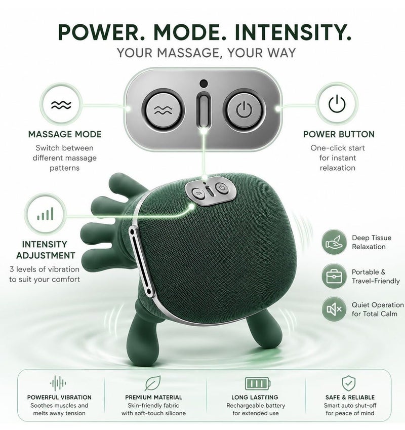 Smart Neck and Shoulder Massager with Heat, Deep Tissue Massage Device, 6 Flexible Massage Heads, 3 Massage Modes, 3 Intensity Levels, Adjustable Strap, Portable Muscle Relaxation Massager for Neck, Back, Shoulders, Home, Office & Travel ERPC FZ-831 - Image 4