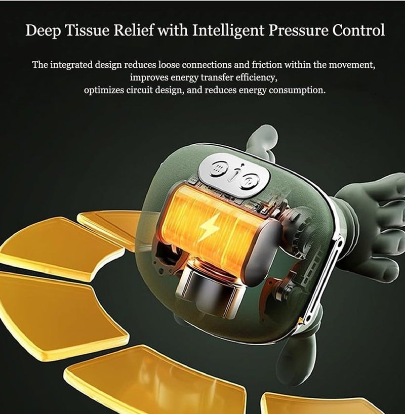 Smart Neck and Shoulder Massager with Heat, Deep Tissue Massage Device, 6 Flexible Massage Heads, 3 Massage Modes, 3 Intensity Levels, Adjustable Strap, Portable Muscle Relaxation Massager for Neck, Back, Shoulders, Home, Office & Travel ERPC FZ-831 - Image 3