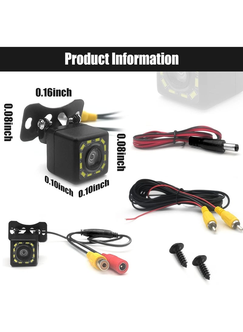 Generic Waterproof Ultra HD Car Backup Camera with 12 LED Night Vision | 170° Wide View Angle License Plate Frame Camera | Universal Fit for Cars, SUVs, Trucks, RVs  - Image 2