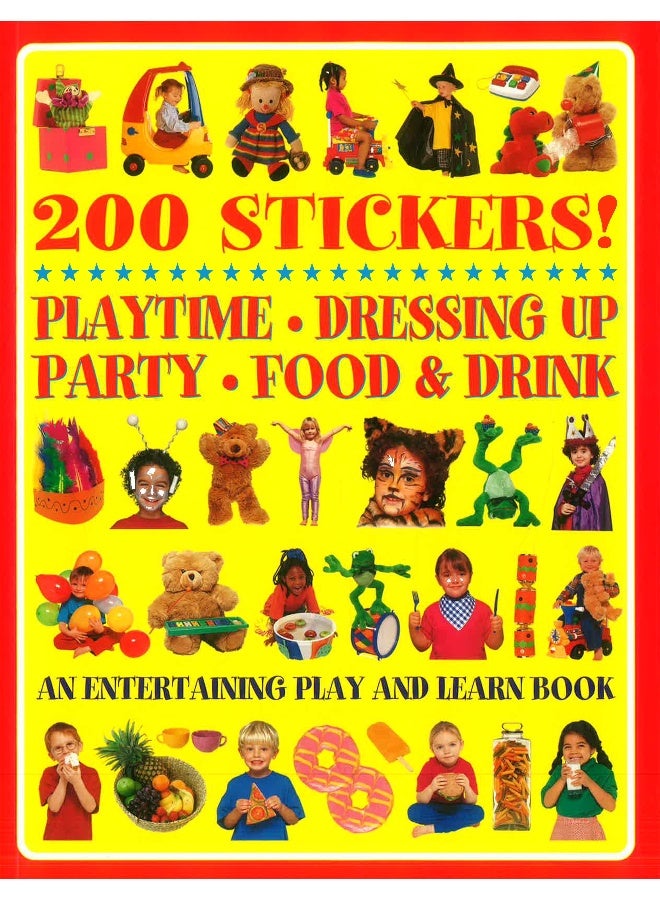 200 Stickers! Playtime, Dressing Up, Party, Food & Drink  - Image 1