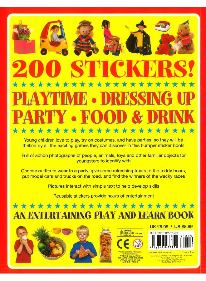 200 Stickers! Playtime, Dressing Up, Party, Food & Drink  - Image 2