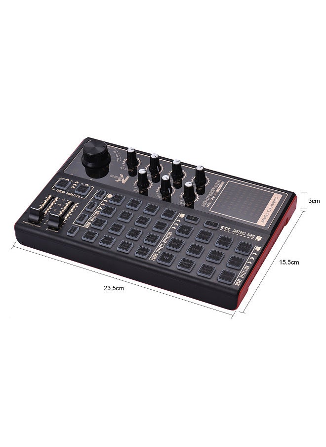Generic SK300 Live Sound Card External Voice Changer Audio Mixer Built-in Rechargeable Battery Multiple Sound Effects for Live Streaming Music Recording Smartphone Computer Game Karaoke  - Image 4