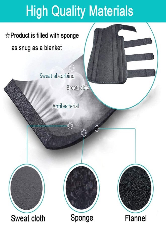 Enclave Neoprene Adjustable Wrist&Forearm Splint For Pain Relief,Fracture,Sprain,Carpal Tunnel Splint Support For Right&Left Hand Wrist Brace Protector For Men&Women (Black),Universal Size - Image 2