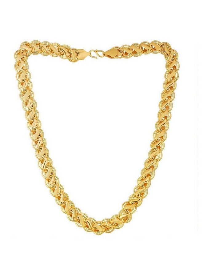 MEENAZ Chain for Men Boys Husband gents boyfriend Stylish Gold Chain Golden Neck Chain for Men Stainless Steel Chains for Men Jewellery for Men Birthday Gift Anniversary fashion necklace-AM105, medium - Image 1