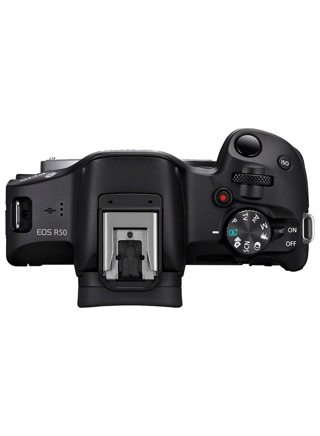Canon EOS R50 Mirrorless Camera, Black With RF-S 18-45Mm F4.5-6.3 IS STM Lens Including Backpack And SD Card Online Exclusive Kit - Image 3