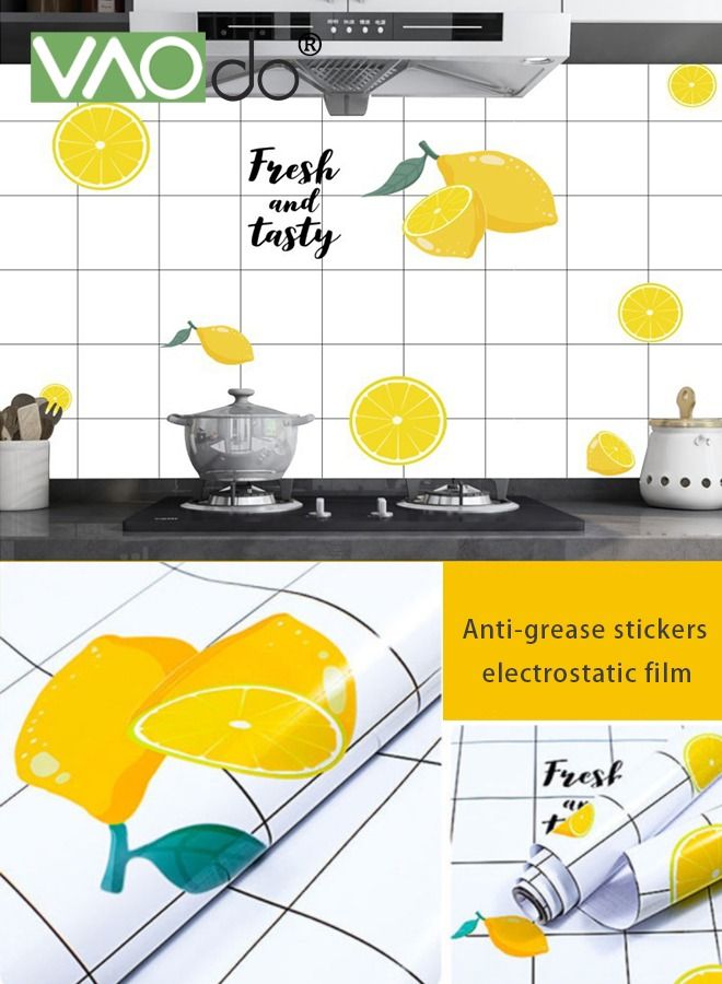 VAOdo Kitchen Wall Stickers Kitchen Dining Room Wall Decals Wall Art Kitchen Utensil Decorations Wall Decor for Home Office School Coffee Shop Sober Color Matching 400*60CM - Image 3